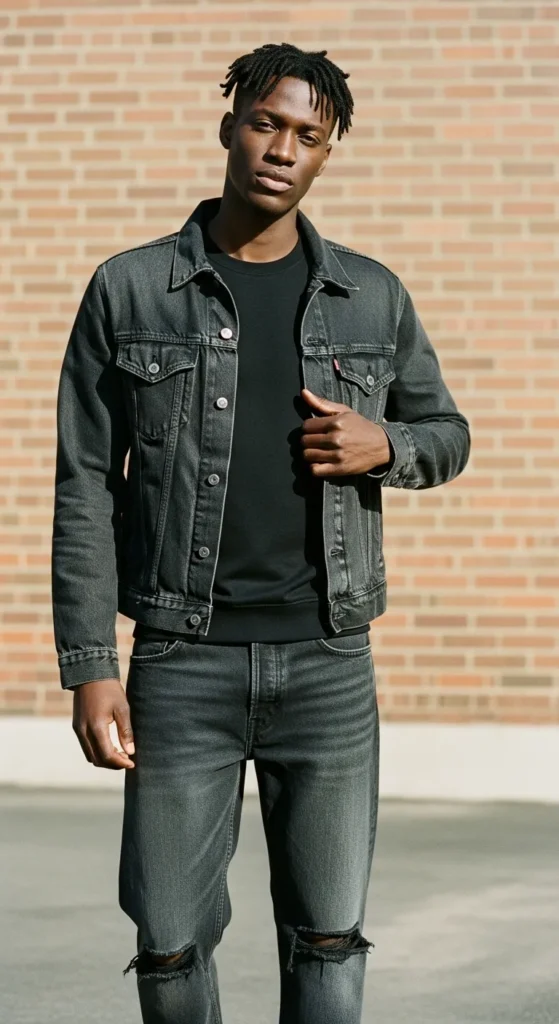 black-denim-jacket-tee-faded-jeans