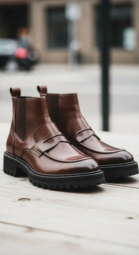 Lug-Sole-Loafer-Boots