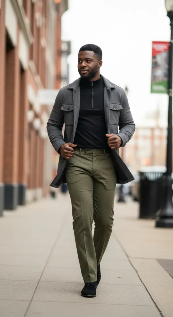overshirt-mock-neck-straight-leg-pants