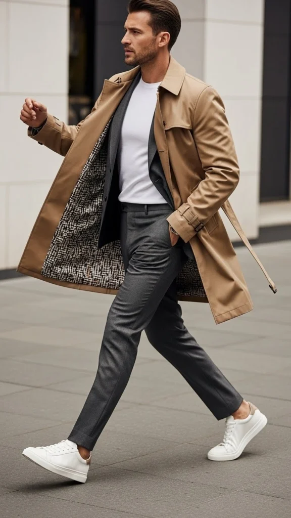 Patterned-Lining-Trench-Neutral-Outfit