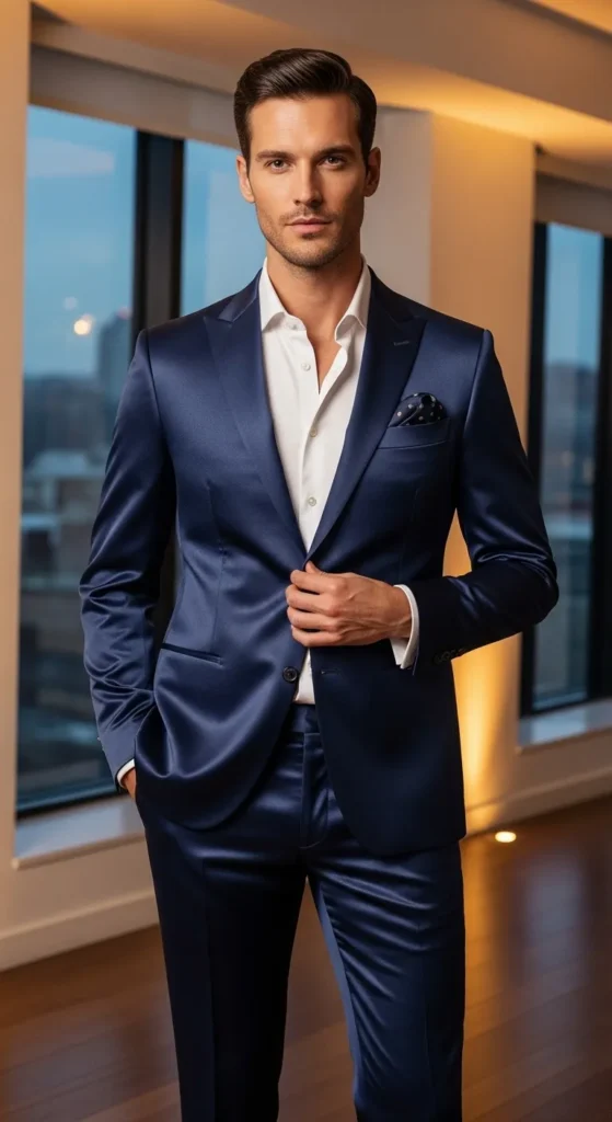 Satin-Finish-Navy-Suit