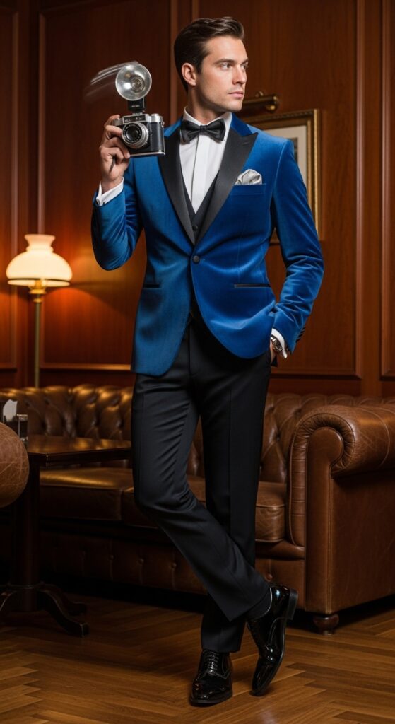 Velvet-Blue-Two-Piece-Tuxedo