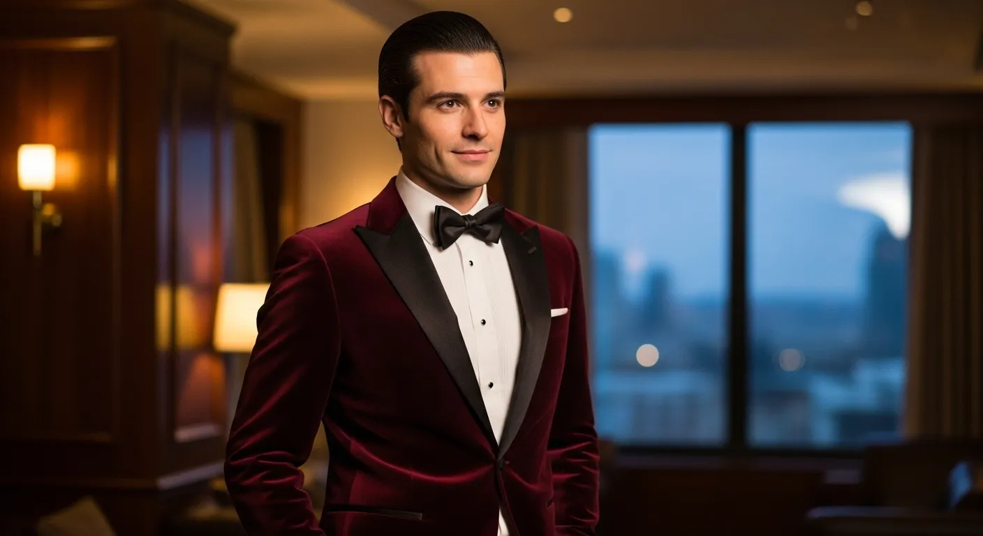 Man-tuxedo-bow-tie-city-view
