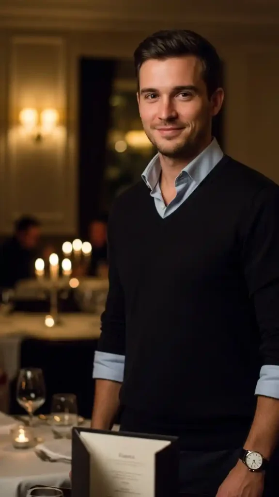 v-neck-sweater-with-button-down-shirt