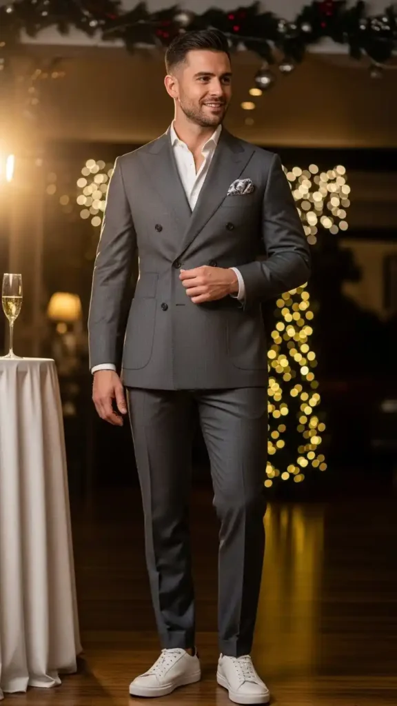 double-breasted-suit-with-casual-shoes