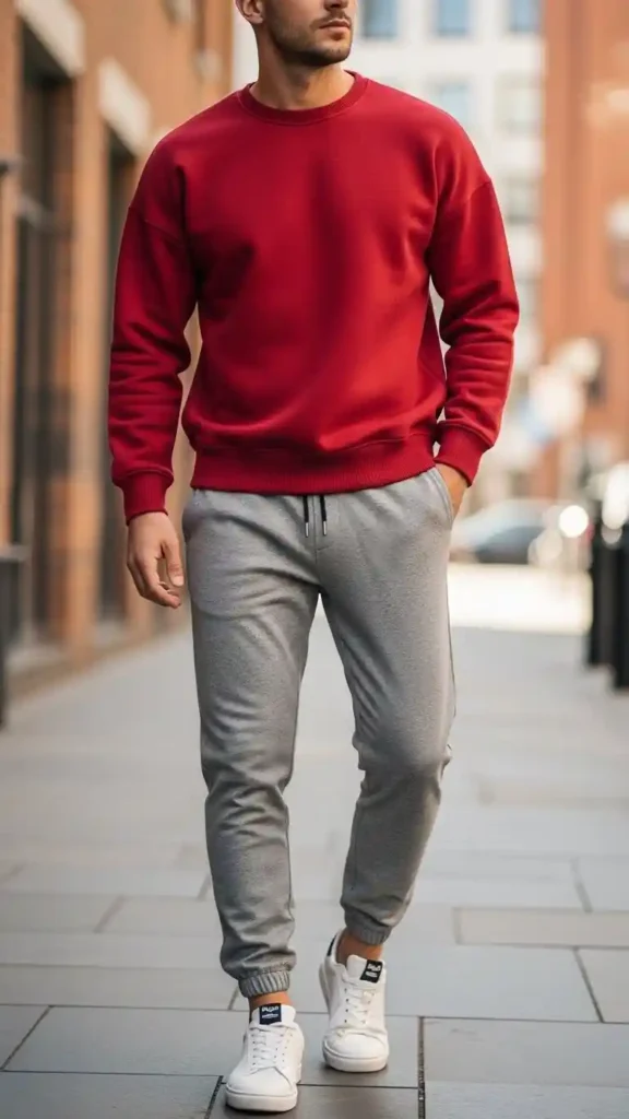 red-sweatshirt-with-joggers