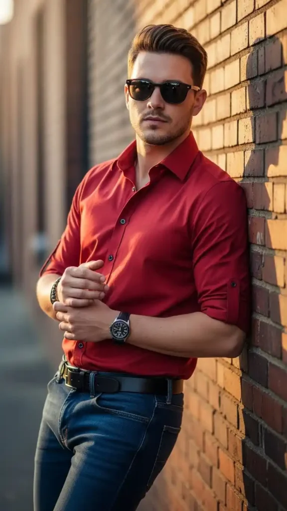 18 Valentine’s Men Fashion Ideas That Will Make You Stand Out This Year 3 rolled-and-red