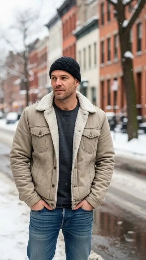 sherpa-jacket-with-casual-denim