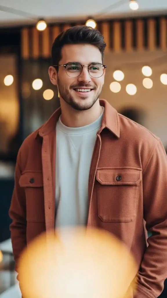 18 Trendy Valentine Outfit Ideas for Men to Look Confident 19 casual-shirt-jacket-with-t-shirt