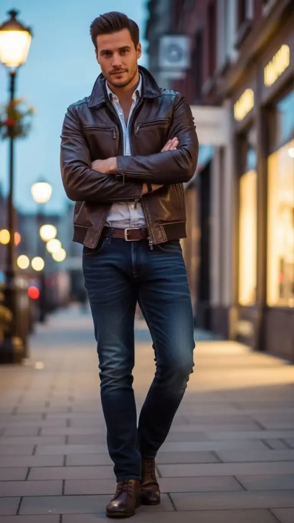 leather-jacket-with-dark-denim-combo