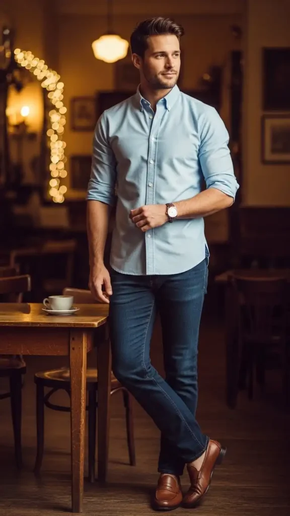 oxford-shirt-with-rolled-sleeve-elegance