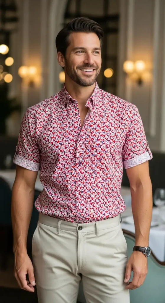 printed-button-up-and-chinos