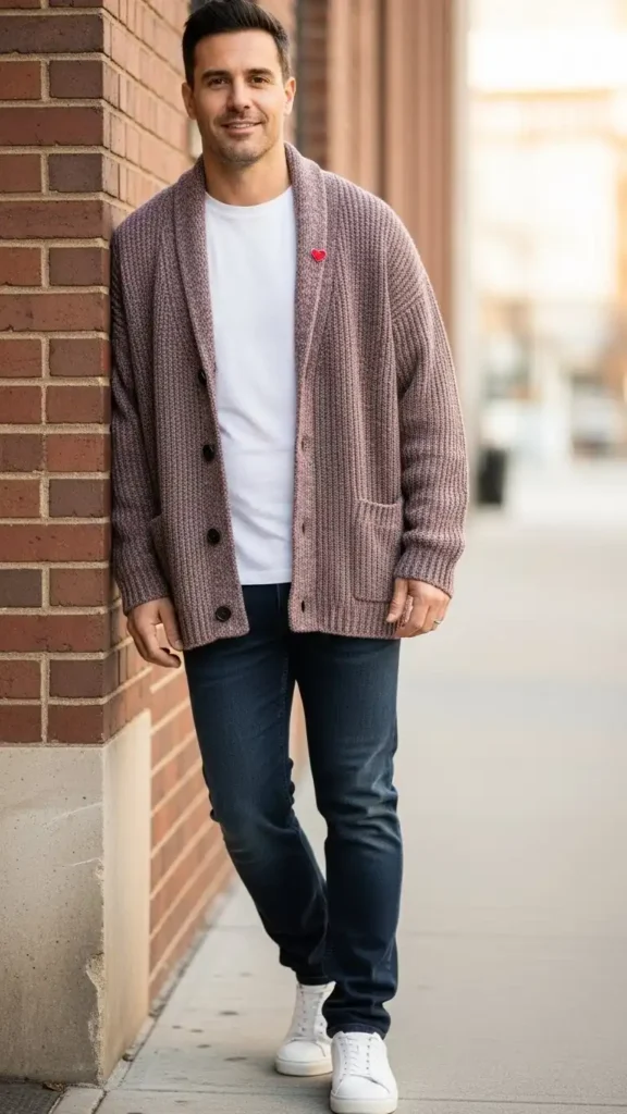 relaxed-cardigan-over-simple-white-tee