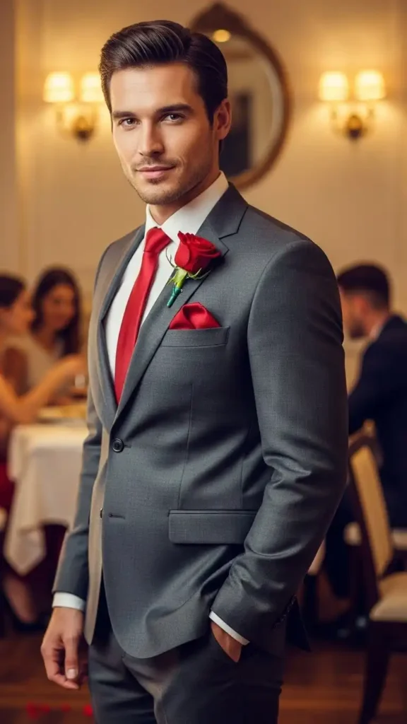 17 Stunning Valentine’s Day Outfits for Men That Look Sharp and Stylish 2 the-timeless-charcoal-suit-appeal