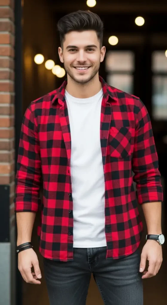 checked-shirt-with-dark-denim