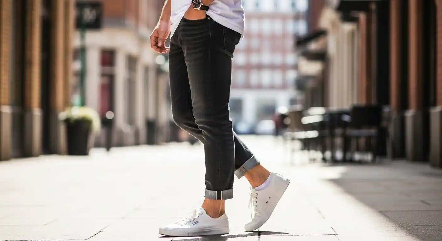 stylish-way-to-wear-casual-canvas-shoe