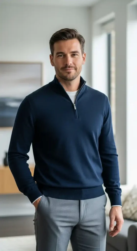 the-modern-quarter-zip-sweater-casual-trousers