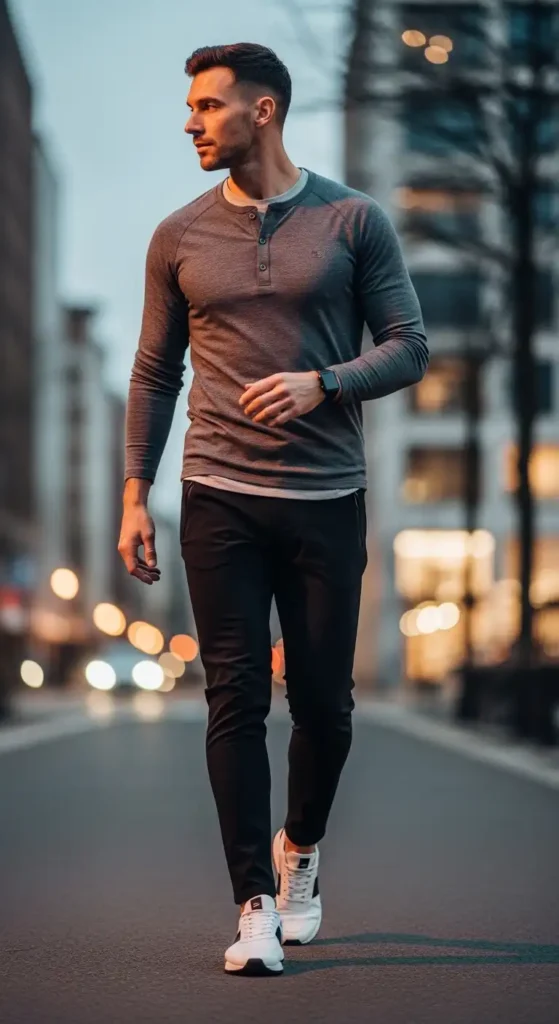 athleisure-henley-with-joggers-and-trainers