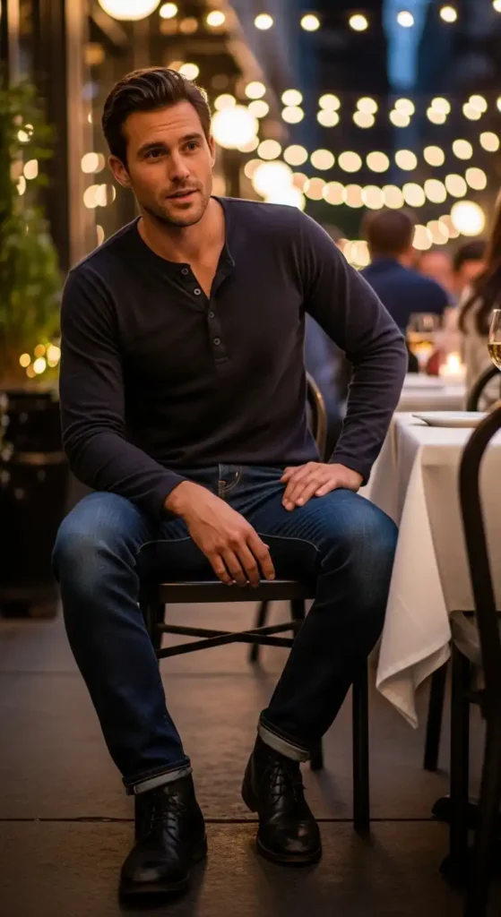 date-night-henley-with-dark-denim-and-boots