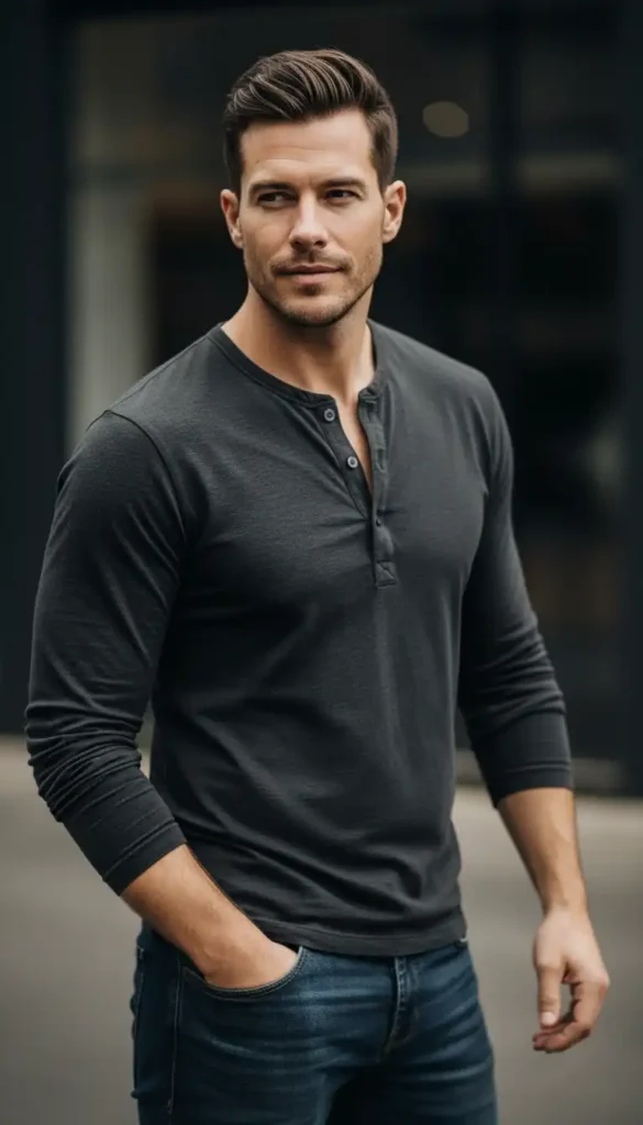 monochrome-henley-and-dark-denim