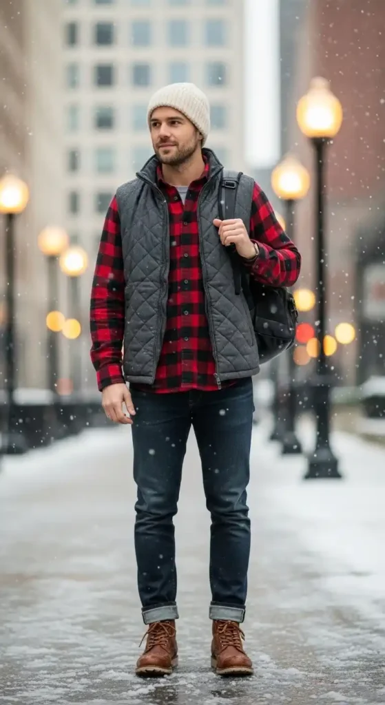 quilted-vest-and-flannel