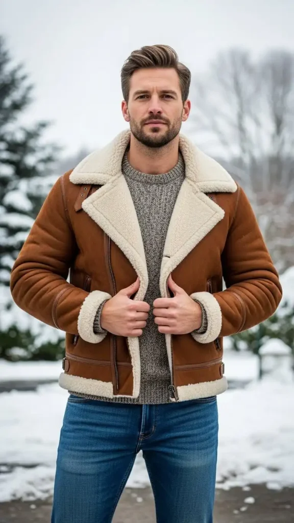 shearling-jacket-with-casual-pants