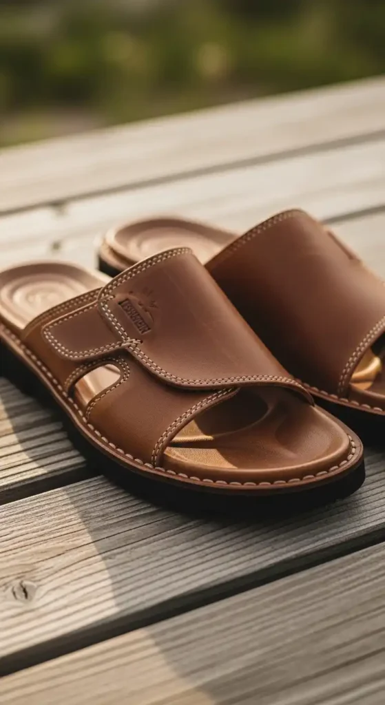 slide-on-leather-sandals