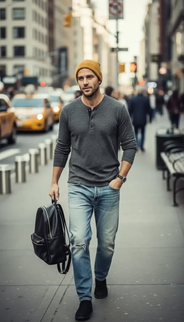 streetwear-henley-with-relaxed-jeans-and-beanie