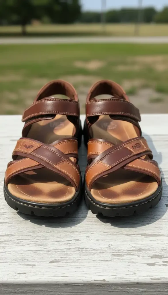 two-tone-leather-sandals